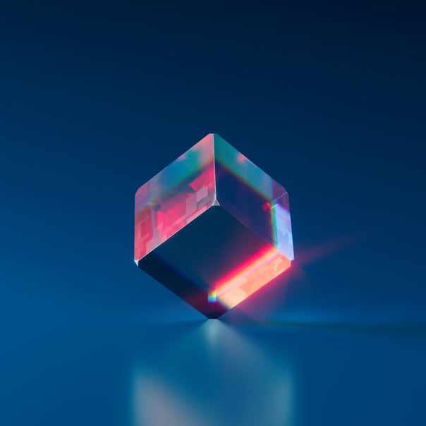3D render of abstract cube